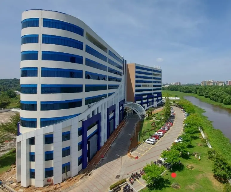 Infopark Kochi — riverfront IT office building by Pithavadian And Partners